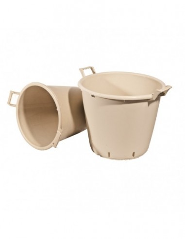 CUBETA 50 L BLANCA CON ASAS  MACETAS Y BANDEJAS