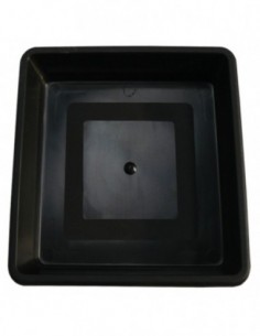 PLATO CUADRADO NEGRO 23 50 UNDS  MACETAS Y BANDEJAS