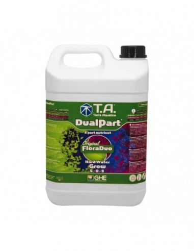 DUALPART GROW AGUA DURA 5 L  GHE   TERRA AQUATICA