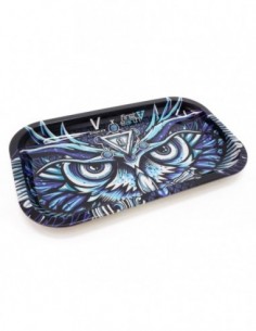 BANDEJA METALICA DE LIAR 27X16 CM - BUHO * BANDEJAS FUMADOR