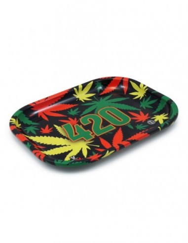 BANDEJA METALICA DE LIAR 18X14 CM - RASTA 420  BANDEJAS FUMADOR