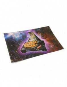 BANDEJA DE CRISTAL PARA LIAR V-SYNDICATE DJ CAT GRANDE (26X16CM) * BANDEJAS DE FUMADOR