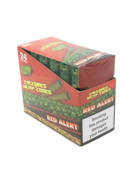 CYCLONES HEMP RED ALERT FRESA CAJA 12 X 2 UNIDADES