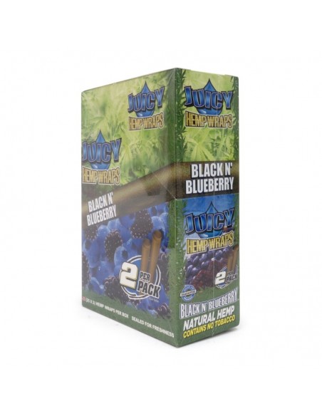 JUICY JAY HEMP BLUNT BLUE BLUEBERRY 25 SOBRES DE 2 UNIDADES  BLUNT