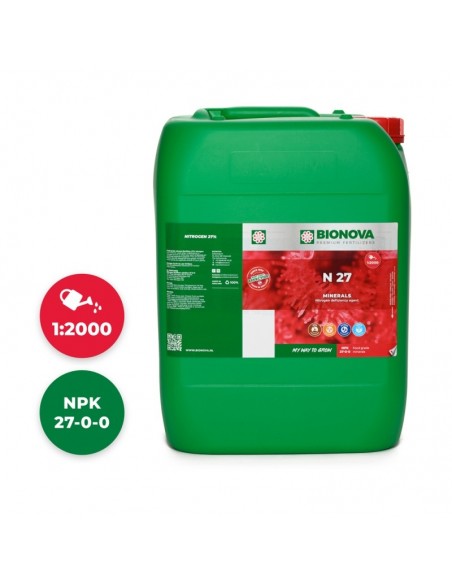BIO NOVA N 27 NITROGENO 20L  FERTILIZANTES BIO NOVA