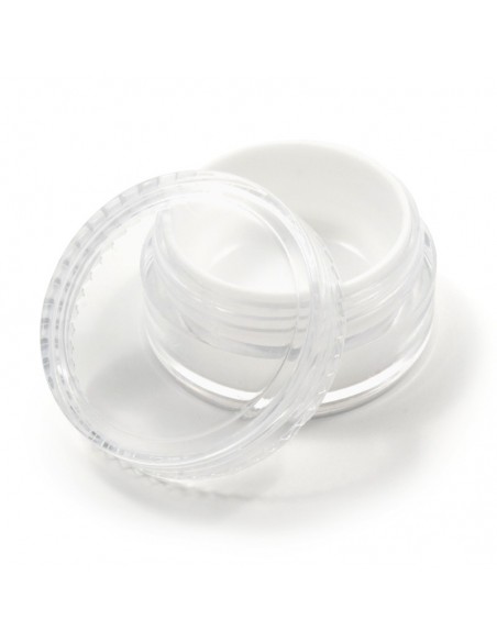 BOTE PLASTICO CON FUNDA INTERIOR DE SILICONA 10 ML COLOR BLANCO PACK 50 UNIDADES  ACCESORIOS BHO
