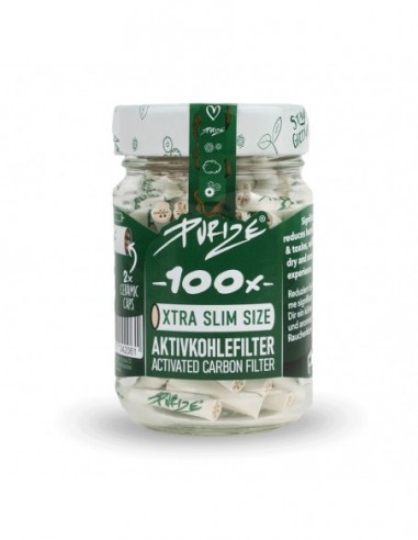 FILTROS PURIZE XTRA SLIM 100 UDS   TARRO CRISTAL BLANCO