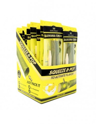 KING PALM DISPLAY BOX 20 SOBRES 2 X SLIM BANANA CREAM
