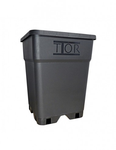 MACETA NEGRA CUADRADA 11 LTR THOR ECO 40 UNIDADES  MACETAS Y BANDEJAS