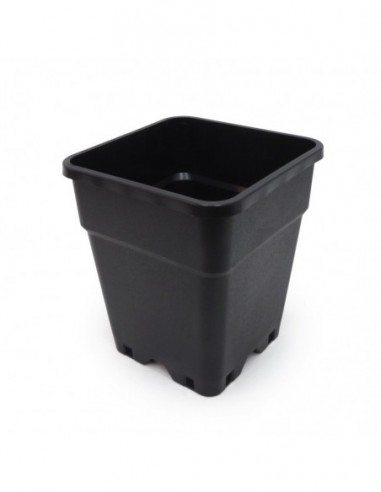 MACETA PURE NEGRA CUADRADA 11LTR 24X24X28CM 24 UDS PURE FACTORY  MACETAS Y BANDEJAS