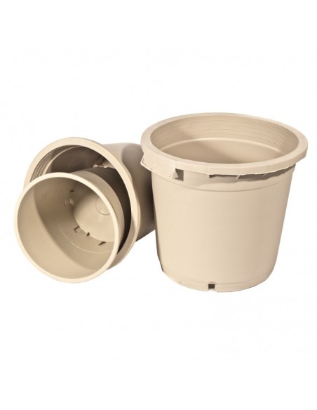 MACETA REDONDA BLANCA 35X35 27L  MACETAS Y BANDEJAS