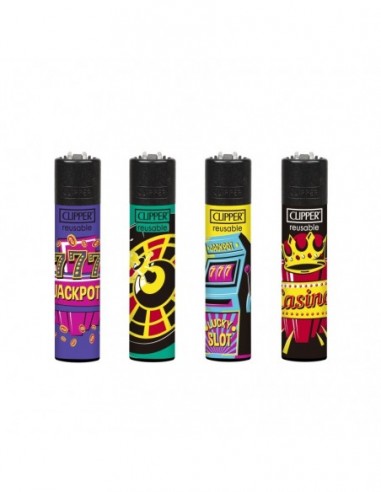 MECHERO CLIPPER CLASSIC LARGE CASINO NIGHTS 2 (DISPLAY 48 UDS)