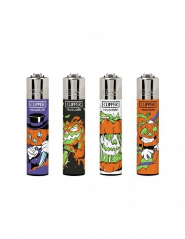 MECHERO CLIPPER CLASSIC LARGE TERROR PUMPKINS (DISPLAY 48 UDS)