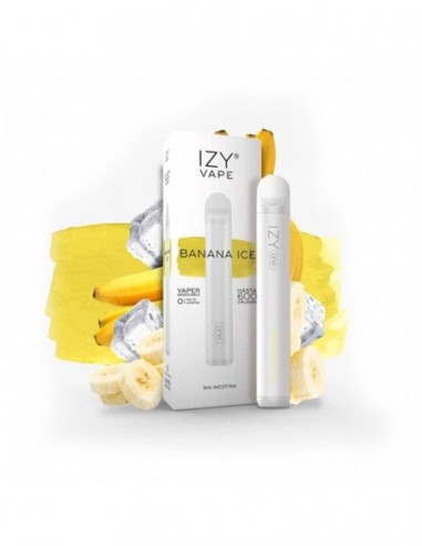 PACK 5 VAPERS DESECHABLES IZY VAPE 0MG BANANA ICE PLATANO