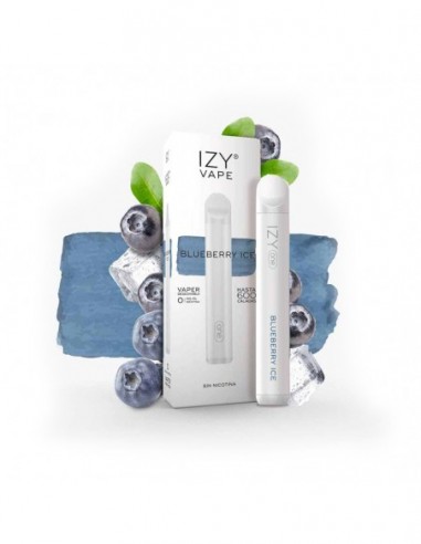 PACK 5 VAPERS DESECHABLES IZY VAPE 0MG BLUEBERRY ICE ARANDANOS