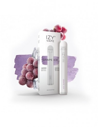 PACK 5 VAPERS DESECHABLES IZY VAPE 0MG GRAPE ICE UVA