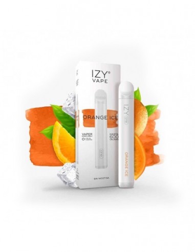 PACK 5 VAPERS DESECHABLES IZY VAPE 0MG ORANGE ICE NARANJA