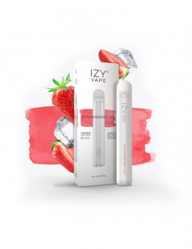 PACK 5 VAPERS DESECHABLES IZY VAPE 0MG STRAWBERRY ICE FRESA