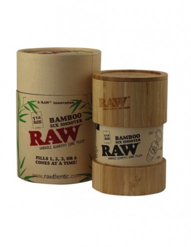 RAW BAMBOO SIX SHOOTER 1 1 4  ACCESORIOS DE FUMADOR