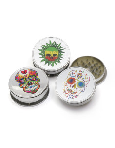 GRINDER DIBUJO CALAVERA (61 MM) CROMADO