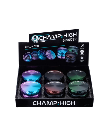 COLOR DUO ALU GRINDER (53MM) - DISPLAY 6 UDS - COLORES VARIOS - CHAMP 
