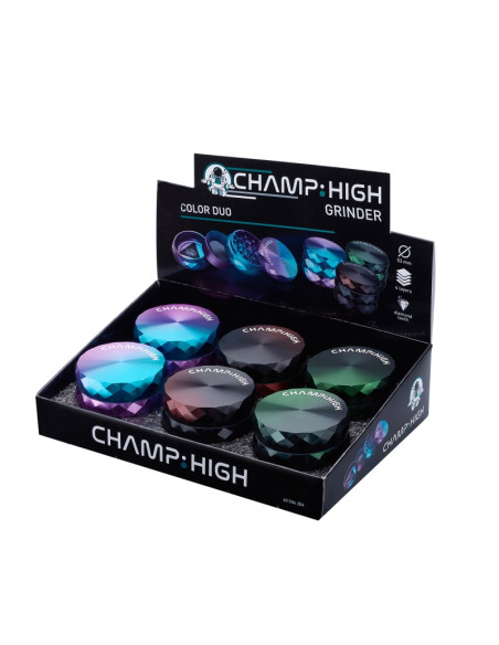 COLOR DUO ALU GRINDER (53MM) - DISPLAY 6 UDS - COLORES VARIOS - CHAMP 