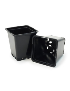 MACETA PURE NEGRA CUADRADA 0.5LTR (9X9X10CM) (1000 UDS) PURE FACTORY