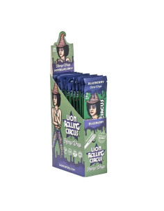 LION ROLLING CIRCUS HEMP WRAP BLUEBERRY (DISPLAY 25 SOBRES)