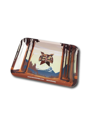 BANDEJA PEQUEÑA BUHO BOSQUE OCASO 18X14CM