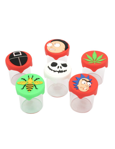 ENVASE DE VIDRIO PARA ACEITE CON TAPA DE SILICONA 60 ML