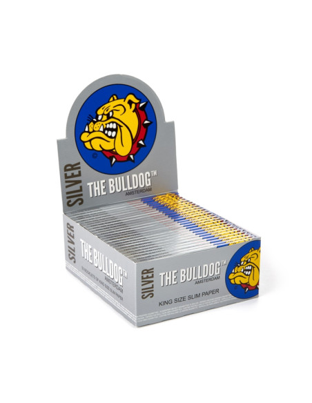 PAPEL THE BULLDOG KING SIZE SLIM SILVER (50 LIBRILLOS)