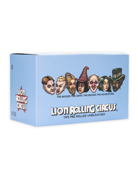 LION ROLLING CIRCUS PRE-ROLLED FILTERS (DISPLAY 12 UNIDADES)