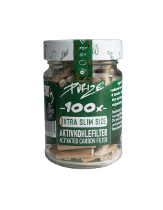 FILTROS PURIZE XTRA SLIM (100 UDS / TARRO CRISTAL) ORGANICO