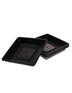 PLATO CUADRADO NEGRO 13/15 (20 UND)