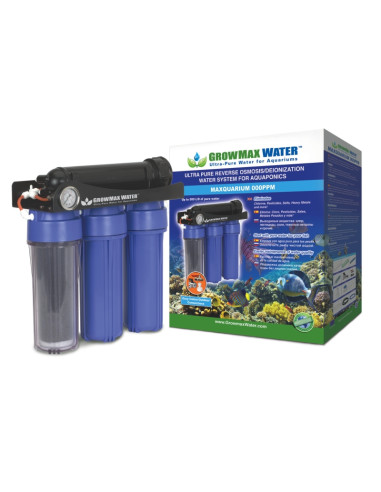 MAXQUARIUM 000PPM ÓSMOSIS INVERSA + DES-IONIZADOR HASTA 20 L/H