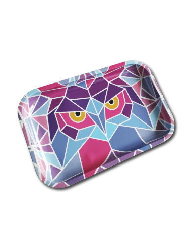 BANDEJA GRANDE BUHO PSICODELICA 29X19CM