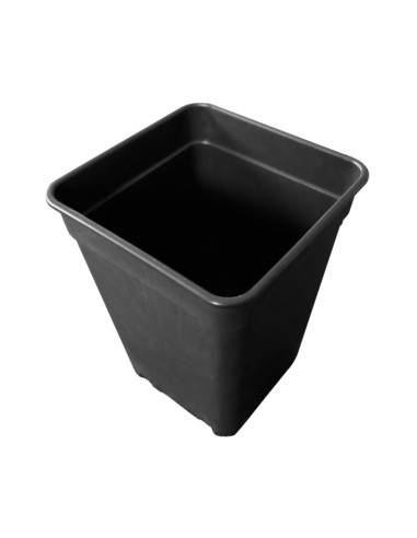 MACETA PURE NEGRA CUADRADA 1LTR (10X10X14CM) (55 UND) PURE FACTORY