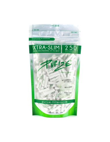 FILTROS PURIZE XTRA SLIM (250 UDS / BOLSA) BLANCO