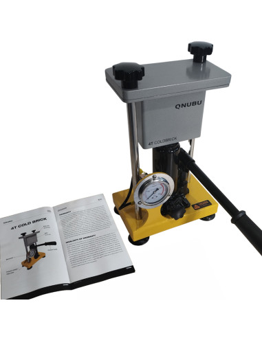 PRENSA QNUBU PRESS COLD BRICK CON MANOMETRO - MANUAL 4 TONELADAS  (MOL
