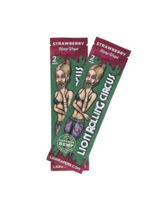 LION ROLLING CIRCUS HEMP WRAP STRAWBERRY (DISPLAY 25 SOBRES) 2