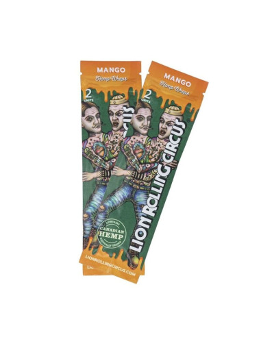 LION ROLLING CIRCUS HEMP WRAP MANGO (DISPLAY 25 SOBRES)