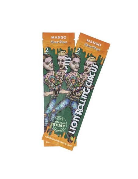 LION ROLLING CIRCUS HEMP WRAP MANGO (DISPLAY 25 SOBRES)