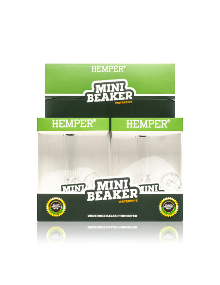 HEMPER - MINI BEAKER BONG (DISPLAY 4 U)