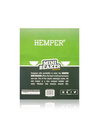 HEMPER - MINI BEAKER BONG (DISPLAY 4 U)