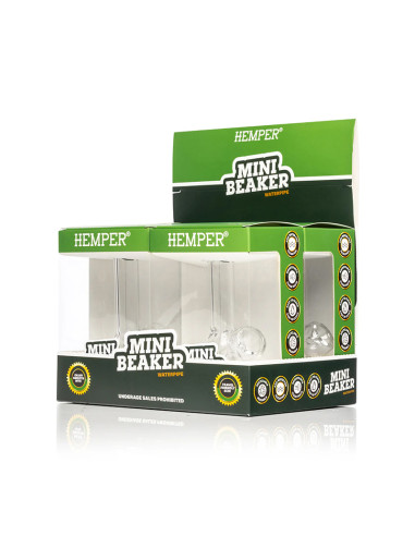 HEMPER - MINI BEAKER BONG (DISPLAY 4 U)