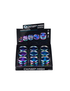 GRINDER ROMBO ARCO IRIS (40 MM) 4-PARTES CHAMP HIGH (DISPLAY 9 UNIDADE 2