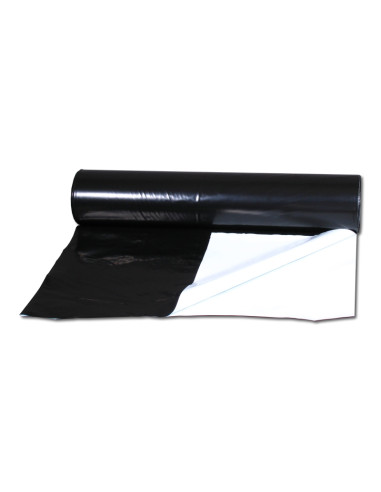 PLASTICO REFLECTANTE NEGRO-BLANCO 2X25 METROS 70 MICRAS