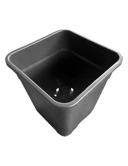 MACETA PURE NEGRA CUADRADA 25LTR (33X33X35CM) (23 UDS) PURE FACTORY