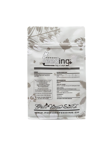 GREEN HOUSE POWDER FEEDING HYBRIDS 25 KG, (ESP,ENG,FR,DE - LABEL)