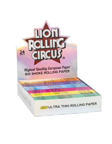 LION ROLLING CIRCUS SILVER BIG SMOKE KING SIZE (DISPLAY 24 LIBRITOS)